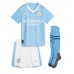 Maillot de foot Manchester City Erling Haaland #9 Domicile vêtements enfant 2023-24 Manches Courtes (+ pantalon court)